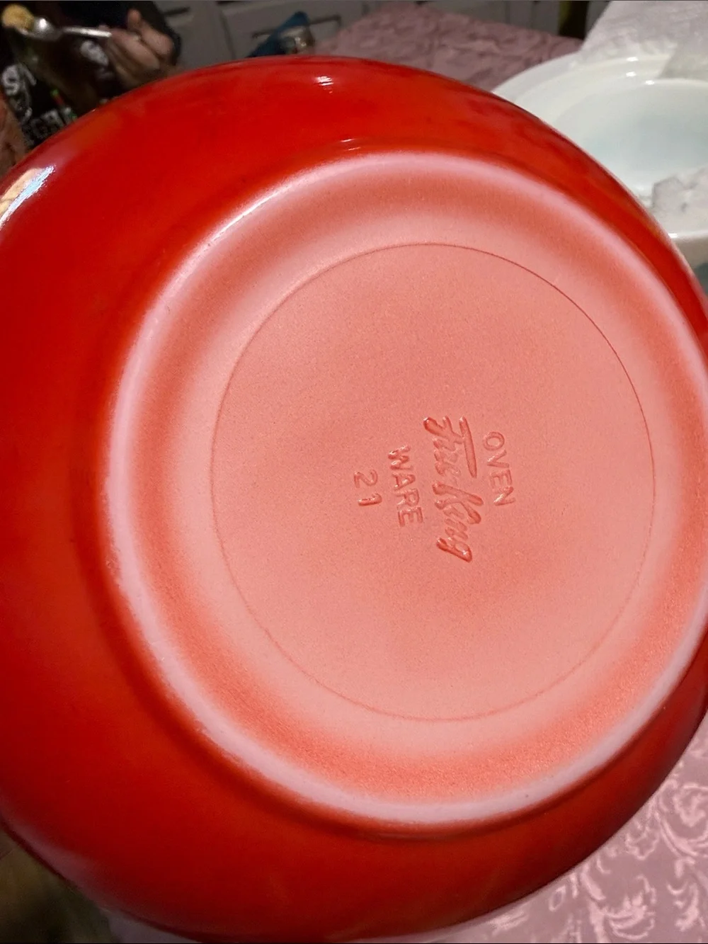 Vintage Fire king primary rolled rim mixing bowl set